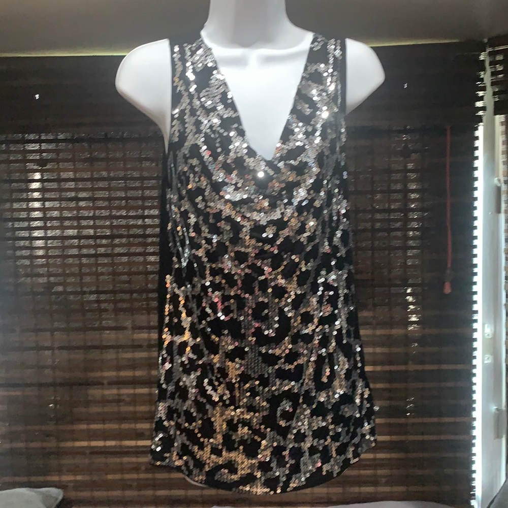 Black sequin blouse